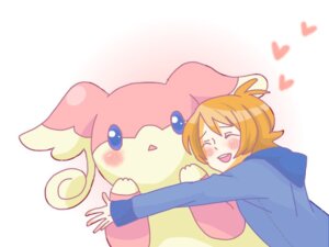 Rating: Safe Score: 0 Tags: 4:3 ambiguous_gender audino blonde_hair blue_eyes blush duo e621 eyes_closed fanboy generation_5_pokemon hair heart_symbol hug human looking_at_viewer male mammal nintendo pokemon pokemon_(species) ro-bi-n simple_background white_background User: bunchy7s