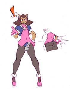 Rating: Explicit Score: 0 Tags: angry anthro biped brown_hair capcom clothed clothing crossdressing digital_media_(artwork) domestic_cat e621 erection exclamation_point felid feline felis femboy fur genitals gesture hair hand_gesture hi_res humanoid_genitalia humanoid_penis male mammal mega_man_(series) mega_man_legends penis pointing pointing_at_viewer simple_background solo standing tron_bonne white_background yoyo_roki User: bunchy7s