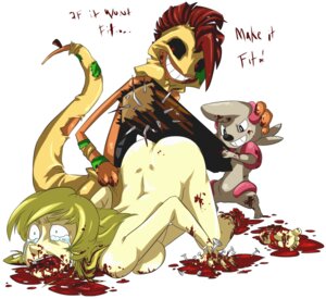 Rating: Explicit Score: 0 Tags: 3_fingers 3_toes 5_fingers 5_toes ambiguous_gender amputation anthro black_sclera blonde_eyebrows blonde_hair blood bodily_fluids bound breasts brown_body brown_hair butt clothing crying dialogue e621 english_text exposed_breasts eyebrows feet female fingers forced generation_5_pokemon gore gore_focus greasyhyena green_eyes grey_body grey_hair grin group hair hands_tied hi_res holding_object holding_weapon interspecies lizard log male nail nailed nintendo non-mammal_breasts nude open_mouth pain pokemon pokemon_(species) pokephilia red_eyes reptile restrained scalie scrafty simple_background size_difference smile standing tan_clothing tears teeth text timburr toes tongue torn_clothing weapon white_background wood wraps yellow_body User: bunchy7s