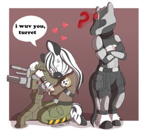 Rating: Safe Score: 0 Tags: 2k_games anthro assassin axton_(borderlands) blancmark borderlands clydesdale draft_horse duo e621 equid equine fatigues gearbox haefen heart_symbol hologram hooves horse laser machine male mammal question_mark saetia stripes turret zebra zer0_(borderlands) User: bunchy7s
