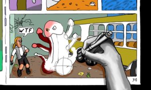 Rating: Explicit Score: 0 Tags: 1boy comic comix_zone male monster mortus penis rule34 sketch sketch_turner text what User: bunchy7s