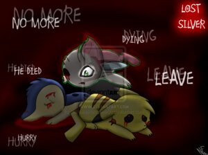Rating: Questionable Score: 0 Tags: ambiguous_gender blood bodily_fluids celebi creepypasta cyndaquil death deviantart duo e621 english_text eyes_closed fur generation_1_pokemon generation_2_pokemon gore green_eyes humanoid hurry_(pokemon_lost_silver) insect_wings legendary_pokemon lost_silver mammal missing_eye nightmare_fuel nintendo open_mouth pikachu pokemon pokemon_(species) red_eyes rodent sad scared text unknown_artist wings yellow_body yellow_fur User: bunchy7s