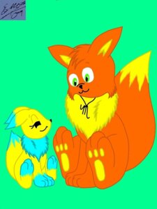 Rating: Safe Score: 0 Tags: 2009 3:4 canid canine dipstick_tail duo e621 eevee female feral generation_1_pokemon green_eyes hair heart_symbol male mammal markings marquis2007 marquis_the_eevee nintendo orange_hair pokemon pokemon_(species) tail tail_markings User: bunchy7s