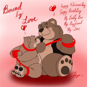Rating: Questionable Score: 0 Tags: 1:1 bear birthday bottomless bound ceruleanhowl clothed clothing collar dominant dominant_male duo e621 fully_bound gift gift_wrapped happy heart_symbol hi_res holidays larger_male leash love male male/male mammal open_clothing open_shirt open_topwear overweight person_as_gift person_present shirt size_difference slave smaller_male submissive submissive_male topwear valentine's_day vest User: bunchy7s