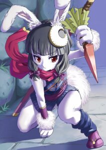 Rating: Safe Score: 0 Tags: 2010 :< anthro bangs bent_arm bent_legs biped black_hair blunt_bangs carrying_weapon closed_frown clothed clothing crouching dagger detailed detailed_background e621 extended_arm female frown hair hand_on_ground hi_res holding_object holding_weapon japanese_description kemono kneeling knife kunai kusomiso lagomorph leg_warmers legwear leporid long_hair mammal melee_weapon mouth_closed ninja on_one_knee panties rabbit raised_arm raised_hand red_eyes sakuganki scabbard scarf scut_tail sheathed_weapon short_tail solo standing sword tail toony underwear warrior weapon weapon_on_back wide_stance wishbone_mouth User: bunchy7s