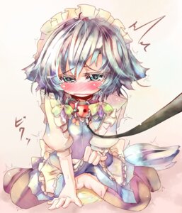 Rating: Explicit Score: 0 Tags: blue_eyes blush braid collar dog_tail female hairband inu_sakuya kemonomimi_mode leash peeing pussy ribbon rule34 sakuya_izayoi silver_hair tail tears tora touhou twin_braids uncensored User: bunchy7s