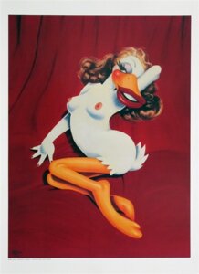 Rating: Questionable Score: 0 Tags: 1992 anatid anatid_bill anseriform anthro avian beak beakstick bird blush border breasts butt colored_nails curly_hair curtains duck e621 eyelashes feathers female furgonomics hair lips lipstick lithograph_(artwork) looking_at_viewer low_res makeup marilyn_monroe mascara nails neon_park nipples non-mammal_breasts non-mammal_nipples nude parody print_(medium) reclining red_lipstick solo tail tail_feathers traditional_media_(artwork) white_border User: bunchy7s