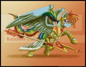 Rating: Safe Score: 0 Tags: 2013 armor blue_body blue_feathers blue_fur crown e621 equid equine feathered_wings feathers female feral friendship_is_magic fur glowing hair hasbro headgear inuhoshi-to-darkpen levitation looking_at_viewer magic mammal melee_weapon multicolored_hair my_little_pony mythological_creature mythological_equine mythology pegasus polearm ponytail purple_eyes rainbow_dash_(mlp) solo spear weapon wings User: bunchy7s
