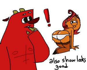 Rating: Explicit Score: 0 Tags: beezy_heinous cyclops eyelashes female footwear horns jimmy_two-shoes monster monster_girl orange_skin pointy_ears red_hair rule34 saffi tagme two-tone_hair unlem User: bunchy7s