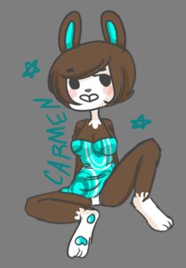 Rating: Questionable Score: 0 Tags: alpha_channel animal_crossing anthro blush breasts carmen_(animal_crossing) cleavage clothed clothing e621 english_text female kittenbiscuits lagomorph leporid mammal nintendo pawpads paws rabbit solo text User: bunchy7s