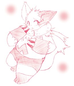 Rating: Questionable Score: 0 Tags: ambiguous_gender anthro bottomwear claws clothing e621 fur fur_markings generation_3_pokemon kemono markings monochrome nintendo open_mouth pants pokemon pokemon_(species) red_and_white simple_background solo yamik64 zangoose User: bunchy7s