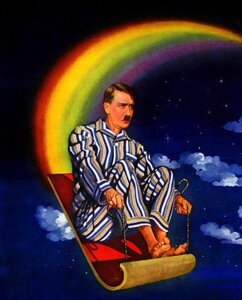 Rating: Safe Score: 0 Tags: 2012 5_toes adolf_hitler barefoot black_facial_hair black_mustache blue_sky clothed clothed_human clothed_male clothing cloud colored detailed_background e621 facial_hair feet fully_clothed fully_clothed_human fully_clothed_male grandfathered_content hair human human_only humor lol_comments low_res magic_carpet male mammal meme mustache nazi night not_furry outside pajamas rainbow rainbow_arch razzicr7 real_world serious_business shaded short_hair sky skyscape sled sleigh soles solo star starry_sky tan_body tan_skin toes what User: bunchy7s