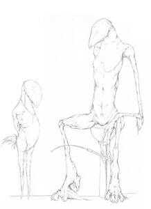 Rating: Questionable Score: 0 Tags: avian bdsm beak collar duo e621 eyeless featureless_face female full-length_portrait graphite_(artwork) monochrome nude oddbird pincers portrait posture_collar punishment simple_background sitting standing switch_(lash) traditional_media_(artwork) unknown_species whip white_background User: bunchy7s