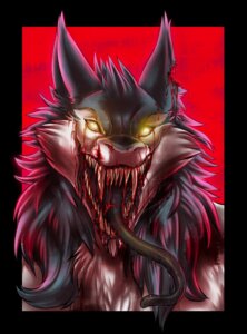 Rating: Questionable Score: 0 Tags: 2013 ambiguous_gender black_tongue blood bodily_fluids bust_portrait chest_tuft darkomi detailed e621 fangs fen_seiyu front_view fur glowing glowing_eyes grey_hair hair halloween hi_res holidays long_tongue looking_at_viewer mammal nightmare_fuel notched_ear open_mouth portrait rawr red_background saliva sergal sharp_teeth simple_background smile smirk solo teeth tongue tongue_out tuft white_body white_fur wounded yellow_eyes User: bunchy7s