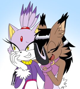 Rating: Safe Score: 0 Tags: accessory anthro archie_comics black_hair blaze_the_cat breasts brown_body brown_fur clothing crovirus digital_creature domestic_cat duo e621 fangs felid feline felis female female_anthro forehead_gem fur gem girls_laughing_(meme) gloves hair hair_accessory hair_ring handwear laugh lynx mammal meme nicole_the_lynx purple_body purple_fur sega simple_background sonic_the_hedgehog_(archie) sonic_the_hedgehog_(comics) sonic_the_hedgehog_(series) teeth white_background yellow_eyes User: bunchy7s