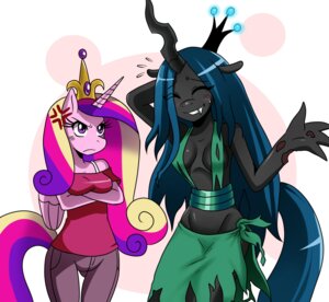 Rating: Safe Score: 0 Tags: 2012 anthro anthrofied arthropod blue_hair breasts changeling_(mlp) clothed clothed_anthro clothed_female clothing crown digital_media_(artwork) duo e621 equid equine eyes_closed feathered_wings feathers female female_anthro friendship_is_magic hair hasbro headgear hi_res horn mammal multicolored_hair my_little_pony mythological_creature mythological_equine mythology pink_body pink_feathers princess_cadance_(mlp) purple_eyes queen_chrysalis_(mlp) sssonic2 tail winged_unicorn wings User: bunchy7s