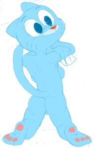 Rating: Questionable Score: 0 Tags: anthro barefoot biped blue_body blue_fur breasts butt cartoon_network clothing domestic_cat e621 feet felid feline felis female fur kneeling mammal nicole_watterson nude pawpads paws raised_tail rear_view side_boob simple_background solo stickypad tail the_amazing_world_of_gumball white_background User: bunchy7s