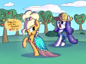 Rating: Safe Score: 0 Tags: 4:3 absurd_res apple apple_jewel_(mlp) apple_tree applejack_(mlp) blonde_hair blue_eyes clothed clothing cloud crazypon3 drag_(fashion) drag_queen dress duo e621 earth_pony english_text equid equine eyelashes female feral food friendship_is_magic fruit fruit_tree fur green_eyes hair hasbro hat headgear headwear hi_res hooves horn horse long_hair mammal my_little_pony mythological_creature mythological_equine mythology open_mouth orange_body orange_fur outside plant pony purple_hair rarity_(mlp) shrub sky smile standing text tree unicorn white_body white_fur white_horn User: bunchy7s