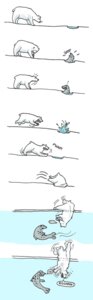 Rating: Safe Score: 0 Tags: absurd_res ambiguous_gender aquatic bear comic duo e621 feral hi_res humor mammal pinniped polar_bear seal simple_background stuck unknown_artist ursine white_background User: bunchy7s
