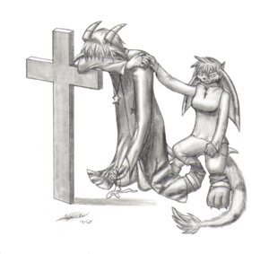 Rating: Safe Score: 0 Tags: anthro bodily_fluids buwaro_elexion cross crying demon duo e621 female fire_demon_(slightly_damned) grave jakkai lysanderxx male rhea_snaketail sad simple_background slightly_damned tail tears tombstone white_background User: bunchy7s