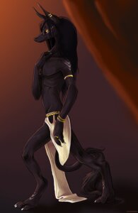 Rating: Questionable Score: 0 Tags: anthro anubian_jackal anubis bottomwear canid canine canis claws clothed clothing deity digital_media_(artwork) e621 egyptian egyptian_mythology full-length_portrait jackal loincloth male mammal middle_eastern_mythology mythology portrait side_view slim solo sullivan tail topless User: bunchy7s