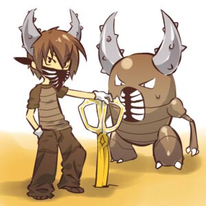 Rating: Safe Score: 0 Tags: 1:1 bottomwear brown_hair clothed clothing cosplay duo e621 fully_clothed generation_1_pokemon hair hitec human looking_at_viewer male mammal nintendo pants pinsir pokemon pokemon_(species) scissors shirt short_hair simple_background topwear white_background User: bunchy7s