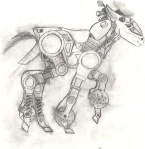 Rating: Safe Score: 0 Tags: 5j4c720 ambiguous_gender cycle e621 engine equid equine feral graphite_(artwork) greyscale horse machine mammal mechanic monochrome motorcycle quadruped robot scan sketch solo traditional_media_(artwork) vehicle User: bunchy7s