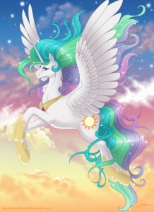 Rating: Safe Score: 0 Tags: armor baby_blue_bell cloud crown cutie_mark detailed detailed_background e621 equid equine feathered_wings feathers female feral friendship_is_magic hair hasbro headgear horn mammal multicolored_hair my_little_pony mythological_creature mythological_equine mythology princess princess_celestia_(mlp) purple_eyes quadruped rainbow_hair royalty sky solo space star tail toony white_body white_feathers winged_unicorn wings User: bunchy7s