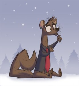 Rating: Safe Score: 0 Tags: anthro e621 eyewear glasses kipper male mammal monty_(spookaboo) mustelid musteline outside snow solo tail true_musteline weasel User: bunchy7s
