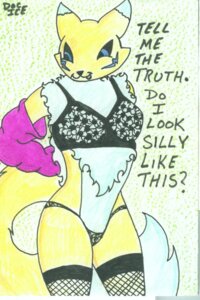 Rating: Questionable Score: 0 Tags: 2:3 anthro bandai_namco black_sclera bra canid canine clothing colored_pencil_(artwork) digimon digimon_(species) dipstick_tail doc_icenogle e621 english_text female fishnet_clothing fishnet_legwear footwear fur lace legwear mammal markings mixed_media panties pen_(artwork) renamon simple_background socks solo tail tail_markings teasing text thigh_highs thigh_socks traditional_media_(artwork) underwear white_background white_body white_fur yellow_body yellow_fur User: bunchy7s Rating: Questionable Score: 0 Tags: 2:3 anthro bandai_namco black_sclera bra canid canine clothing colored_pencil_(artwork) digimon digimon_(species) dipstick_tail doc_icenogle e621 english_text female fishnet_clothing fishnet_legwear footwear fur lace legwear mammal markings mixed_media panties pen_(artwork) renamon simple_background socks solo tail tail_markings teasing text thigh_highs thigh_socks traditional_media_(artwork) underwear white_background white_body white_fur yellow_body yellow_fur User: bunchy7s