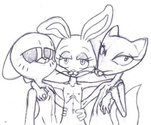 Rating: Questionable Score: 0 Tags: anthro breast_grab breasts bunny_(courage_the_cowardly_dog) cartoon_network courage_the_cowardly_dog crossover domestic_cat e621 felid feline felis female female/female group hand_on_breast kitty_(courage_the_cowardly_dog) lagomorph leporid mammal mature_anthro mature_female navel nicole_watterson nipples rabbit simple_background sketch small_breasts taichao tail the_amazing_world_of_gumball white_background User: bunchy7s