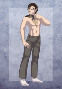 Rating: Safe Score: 0 Tags: 2013 abstract_background bottomwear brown_eyes brown_hair canid canine canis clothed clothing collar e621 footwear hair human legwear male mammal mojak_(noran) pants sabretoothed_ermine simple_background socks solo topless transformation wolf User: bunchy7s