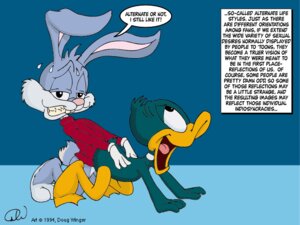 Rating: Explicit Score: 0 Tags: 1994 4:3 all_fours anal anal_penetration anatid anseriform anthro anthro_on_anthro avian beak bird bodily_fluids buster_bunny dialogue doggystyle doug_winger duck duo e621 english_text from_behind_position interspecies lagomorph leporid male male/male male_penetrated male_penetrating male_penetrating_male mammal penetration plucky_duck rabbit sex sweat text tiny_toon_adventures toony vintage warner_brothers User: bunchy7s