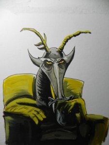 Rating: Safe Score: 0 Tags: 2012 3:4 absurd_res beard chair chimera discord_(mlp) draconequus e621 facial_hair friendship_is_magic furniture hasbro hi_res horn looking_at_viewer male my_little_pony solo unknown_artist what what_has_science_done User: bunchy7s