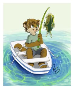 Rating: Safe Score: 0 Tags: 2012 anthro aquatic boat border clothed clothing digital_media_(artwork) duo e621 fish fishing fishingpole full-length_portrait fully_clothed happy high-angle_view male mammal mustelid otter pandapaco portrait sitting solo_focus summer tail vehicle water watercraft white_border young young_anthro User: bunchy7s