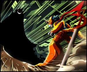 Rating: Safe Score: 0 Tags: 6:5 anthro bandai_namco battle detailed detailed_background digimon duo e621 fakemon fan_character hi_res incendramon kubikitsune low-angle_view male melee_weapon perspective reptile scalie shadow sword tail toony weapon User: bunchy7s