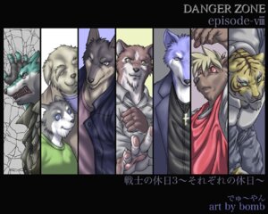 Rating: Safe Score: 0 Tags: 5:4 akita anthro bomb_(artist) canid canine canis dobermann domestic_dog e621 felid group male mammal pantherine pinscher spitz tiger wolf User: bunchy7s