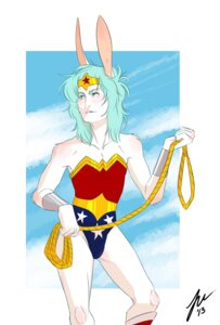 Rating: Safe Score: 0 Tags: 2013 5_fingers absurd_res anthro biped blue_hair clothed clothing collarbone cosplay dc_comics digital_media_(artwork) e621 fingers front_view fur hair hi_res holding_object jacqumo lagomorph leporid long_ears looking_aside male mammal rabbit rope slim solo standing white_body white_fur whiterabbit wonder_woman User: bunchy7s