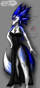 Rating: Safe Score: 0 Tags: 2010 anthro biped black_nose blue_body blue_fur breasts canid canine canis clothing dress e621 english_text female fur g-sci_(snowfyre) hi_res horn jewelry looking_at_viewer mammal monster_rancher pink_eyes snowfyre solo standing tecmo text tiger_(monster_rancher) white_body white_fur wolf User: bunchy7s