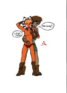 Rating: Explicit Score: 0 Tags: 1boy 1girls ahsoka_tano big_breasts breast_grab breasts clone_wars closed_eyes dark-skinned_male dark_skin english_text female frostbiteboi groping groping_from_behind interspecies jedi jedi_padawan male nipples open_mouth orenth original_character partially_clothed rule34 simple_background standing star_wars tagme text the_clone_wars:_season_one togruta topless topless_female watermark white_background User: bunchy7s