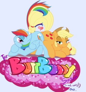 Rating: Questionable Score: 0 Tags: 0r0ch1 applejack_(mlp) ass_to_ass ass_up bent_over blonde_hair blue_background blue_body blue_feathers blue_fur blush butt clothing cutie_mark duo e621 earth_pony english_text equid equine feathered_wings feathers female female/female feral freckles friendship_is_magic fur green_eyes hair hasbro hat headgear headwear heart_symbol horse looking_at_viewer mammal multicolored_hair multicolored_tail my_little_pony mythological_creature mythological_equine mythology pegasus pink_eyes pony ponytail rainbow_dash_(mlp) rainbow_hair rainbow_tail rainbow_text simple_background tail text wings User: bunchy7s