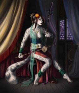 Rating: Questionable Score: 0 Tags: accessory anklet bangs bent_leg bow_(stringed_instrument) bowed_string_instrument bracelet china clothed clothing digital_media_(artwork) digital_painting_(artwork) e621 erhu felid female floor flower flower_in_hair fur hair hair_accessory hair_bun humanoid inside jewelry leopard mammal markings musical_instrument ninanai painting_(artwork) pantherine plant silk sitting snow_leopard solo spots spotted_body spotted_fur string_instrument tail topless translucent translucent_clothing wood wood_floor User: bunchy7s