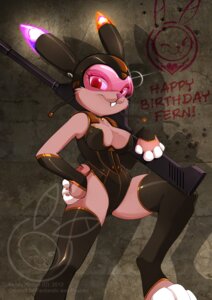 Rating: Safe Score: 0 Tags: 2013 anatomically_inaccurate anatomically_inaccurate_pawpads anthro armwear biped bleedman breasts buckteeth cleavage clothed clothing e621 elbow_gloves feet female fingerless_gloves fur gloves gun handwear hindpaw kandy_kotton lagomorph latex legwear leporid looking_at_viewer mammal pawpads paws pink_body pink_fur pink_nose pose rabbit ranged_weapon red_eyes smile solo standing stockings teeth tight_clothing weapon white_body white_fur User: bunchy7s
