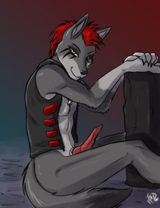 Rating: Explicit Score: 0 Tags: 2011 anthro bottomless canid canine canis clothed clothing conditional_dnp daktalis digital_media_(artwork) e621 ear_piercing erection genitals kadath knot knotted_penis male mammal penis piercing solo tail topwear vest wolf User: bunchy7s