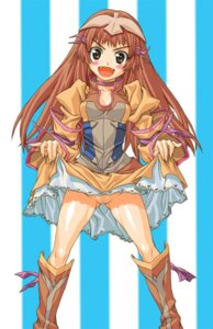 Rating: Questionable Score: 0 Tags: 1girls blush fangs female female_only jpeg_artifacts kei_(bekei) kei_(pixiv14657) no_panties re_mii rule34 skirt skirt_lift solo zoids zoids_genesis User: bunchy7s