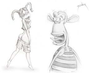 Rating: Questionable Score: 0 Tags: anthro ape braided_hair breasts butt chimpanzee clothed clothing darwin_thornberry duo e621 eliza_thornberry eye_contact eyewear female freckles glasses greyscale hair haplorhine human human_on_anthro interspecies looking_at_another male male/female mammal monochrome nickelodeon pan_(genus) partially_clothed pigtails pose primate seductive side_boob smile surprised the_wild_thornberrys tooner twin_braids under_boob User: bunchy7s