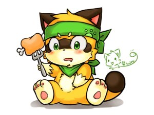 Rating: Safe Score: 0 Tags: 4:3 ambiguous_gender anthro cartoon_meat clothing cutlery daww e621 feet food fork green_kerchief green_neckerchief hindpaw huiro kerchief kitchen_utensils low_res mammal meat meat_on_bone neckerchief neckwear paws procyonid raccoon solo tail tools User: bunchy7s