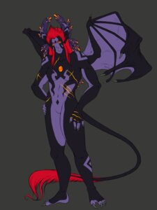 Rating: Safe Score: 0 Tags: 3:4 anthro claws drovidge e621 hair hi_res looking_at_viewer male membrane_(anatomy) membranous_wings orange_eyes pose red_hair solo tail unknown_species wings User: bunchy7s