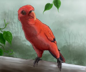 Rating: Safe Score: 0 Tags: 2011 ambiguous_gender avian b_dog beak bird branch cloud detailed_background e621 feathered_wings feathers feral in_tree loriine lorikeet old_world_parrot on_branch outside parakeet parrot plant realistic red_body red_feathers red_lory red_sclera sky solo tree true_parrot wings User: bunchy7s
