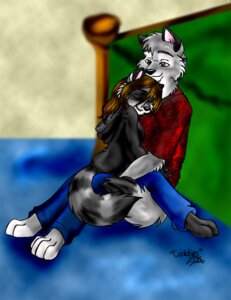 Rating: Safe Score: 0 Tags: anthro bed canid canine canis cuddling duo e621 female floor furniture glitterwing male male/female malkil mammal procyonid raccoon sitting tail wolf User: bunchy7s